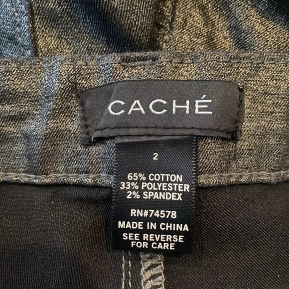 Cache Gold Metallic Jeans‎ Pants Womens Size 2 (598) - Picture 4 of 5
